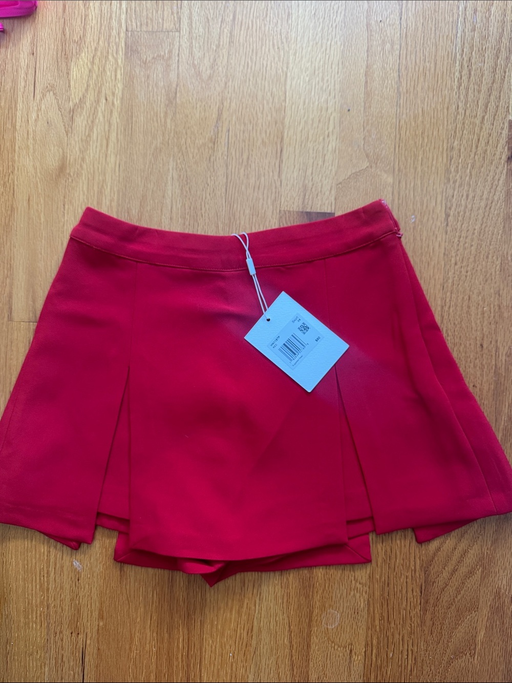 Endless Rose Bright Red Pleated Skort